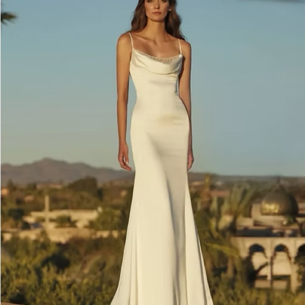 Pronovias Ash Satin Wedding Gown
